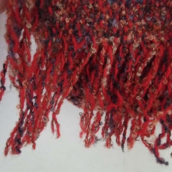 Vintage Mucros Weavers‎  Scarf Hand Woven In Ireland Reds Classic Unisex - Picture 4 of 4